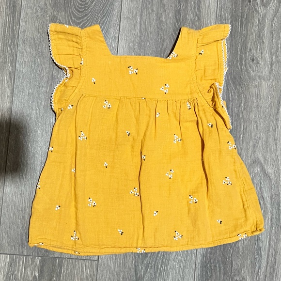 5/$7 💰 Cat & Jack Girls Yellow Floral Tank Top - S (6/6x) - Picture 3 of 7